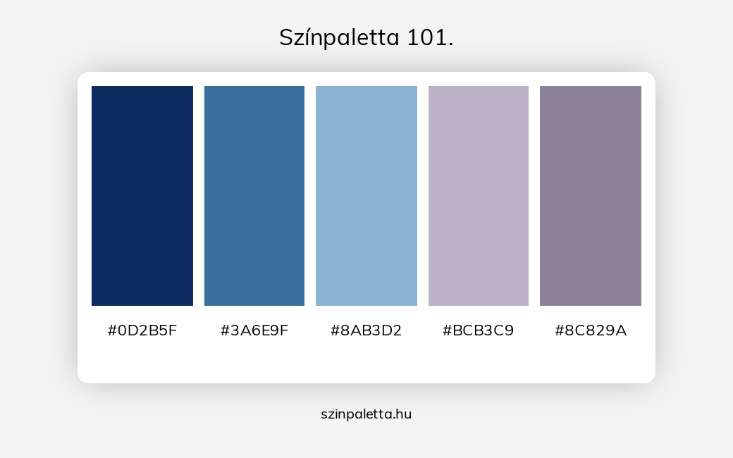 Színpaletta 101. - Színpaletta a következő címkékkel: kék, lila, hideg színek, kék különböző árnyalatai, lila különböző árnyalatai, tört színek,  színpaletta. - szinpaletta.hu