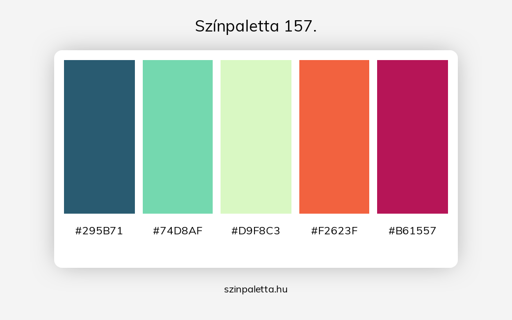 Színpaletta 157. - Színpaletta a következő címkékkel: bíbor, kék, piros, zöld, meleg színek, hideg színek, piros és zöld, zöld és kék, piros különböző árnyalatai, zöld különböző árnyalatai,  színpaletta. - szinpaletta.hu