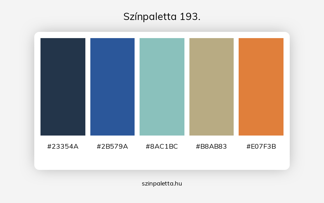 Színpaletta 193. - Színpaletta a következő címkékkel: barna, kék, narancssárga, türkiz, meleg színek, hideg színek, narancssárga és barna, tört színek, tört barna, barna és türkíz, kék és türkíz,  színpaletta. - szinpaletta.hu
