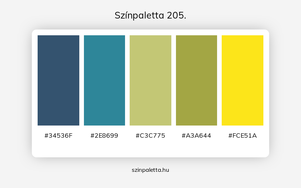 Színpaletta 205. - Színpaletta a következő címkékkel: kék, sárga, türkiz, zöld, meleg színek, hideg színek, sárga és zöld, sárga és kék, zöld különböző árnyalatai,  színpaletta. - szinpaletta.hu