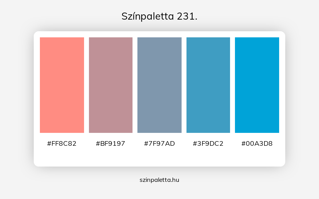 Színpaletta 231. - Színpaletta a következő címkékkel: kék, piros, rózsaszín, meleg színek, hideg színek, piros és kék, piros és rózsaszín, kék és rózsaszín, kék különböző árnyalatai, tört színek, tört piros, tört kék, színinterpoláció (színátmenet),  színpaletta. - szinpaletta.hu