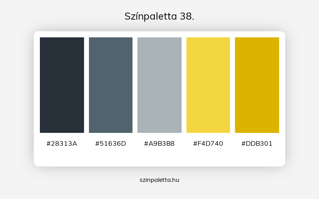 Színpaletta 38. - Színpaletta a következő címkékkel: fekete, sárga, szürke, meleg színek, hideg színek, sárga és szürke, sárga és fekete, sárga különböző árnyalatai, szürke különböző árnyalatai,  színpaletta. - szinpaletta.hu