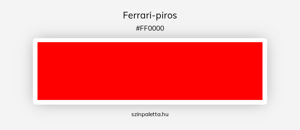 Ferrari-piros - szinpaletta.hu