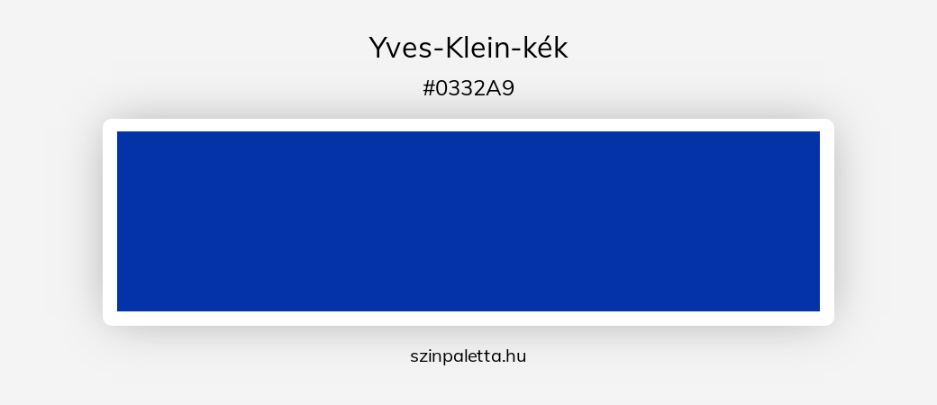 Yves-Klein-kék - szinpaletta.hu
