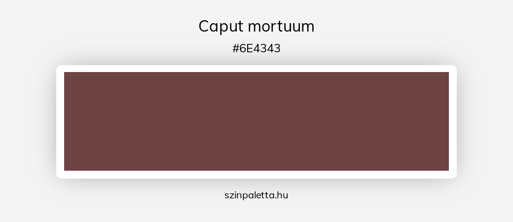 Caput mortuum - szinpaletta.hu