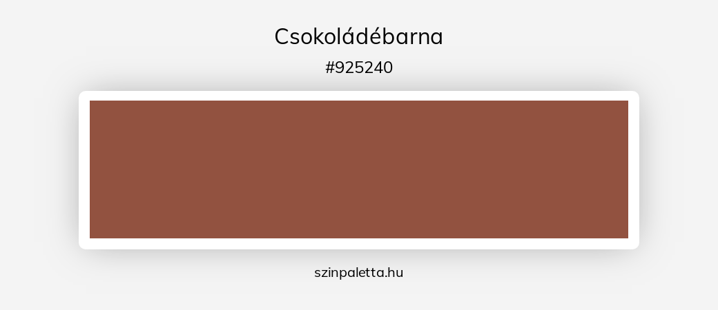 Csokoládébarna - szinpaletta.hu