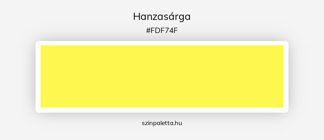 Hanzasárga - szinpaletta.hu