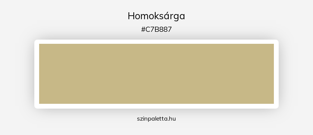 Homoksárga - szinpaletta.hu