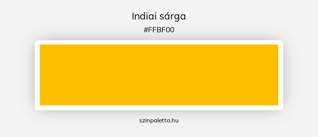 Indiai sárga - szinpaletta.hu