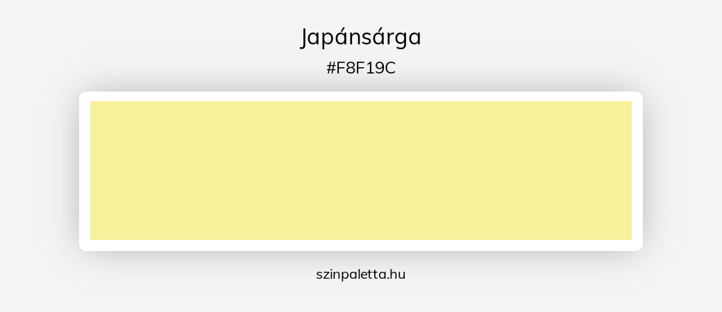 Japánsárga - szinpaletta.hu