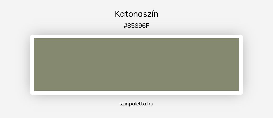 Katonaszín - szinpaletta.hu