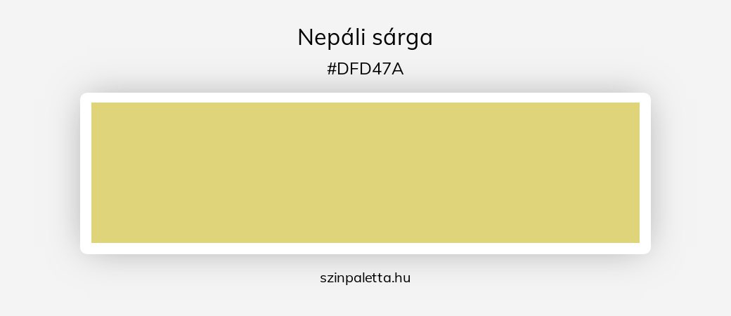 Nepáli sárga - szinpaletta.hu