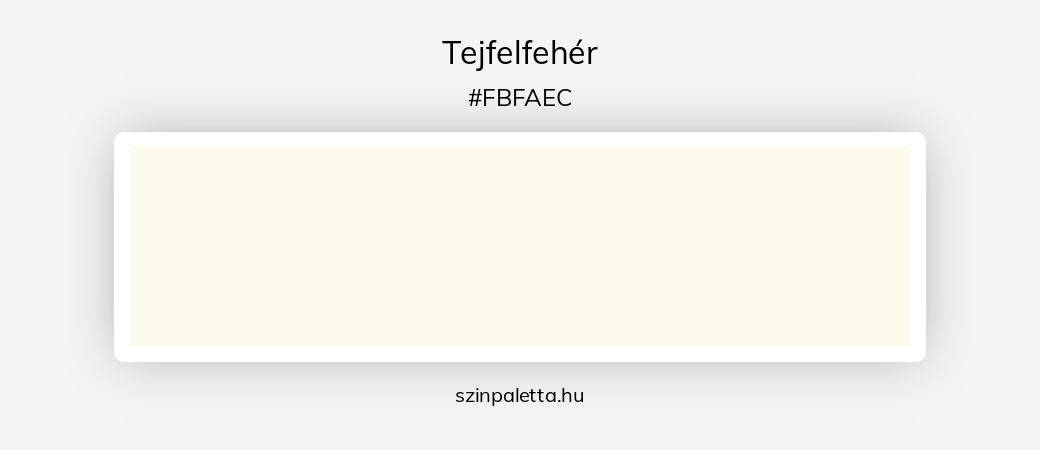 Tejfelfehér - szinpaletta.hu